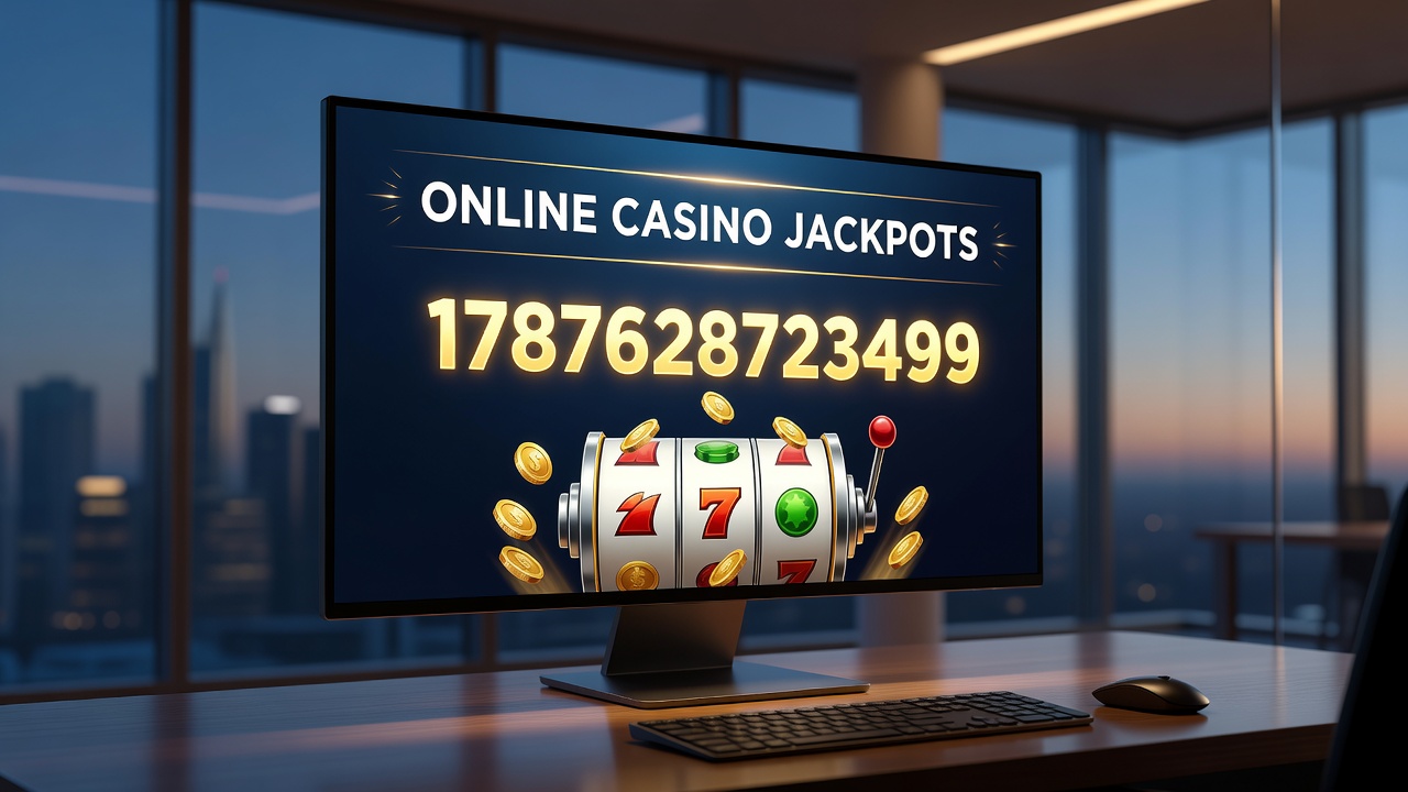 Mobile device displaying live progressive jackpot values alongside casino game options
