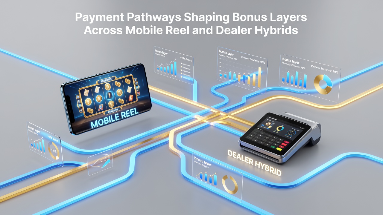 Mobile casino interface showing instant payment options integrated with bonus layers for slots and live dealer games